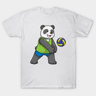 Panda at Sports with Volleyball T-Shirt
